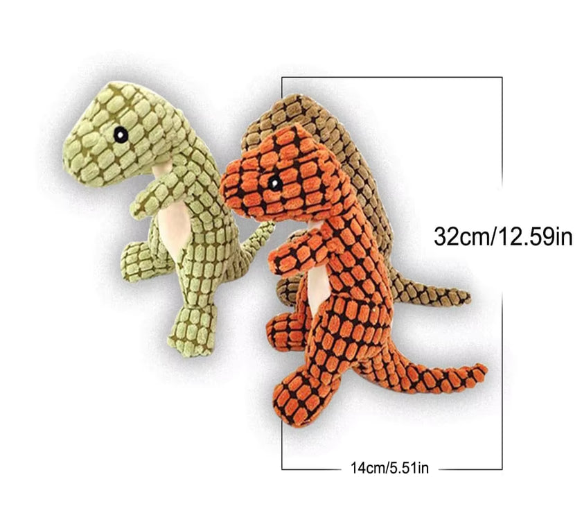 1PC Random Pet Dog Squeaky Plush Dinosaur Toys Interactive Dog Chew Toys Plush Stuffing Pet Supplies Small Dog Chew Molar Toys