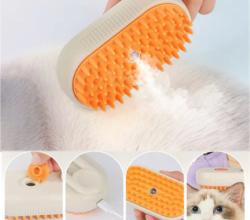 Cat Steam Brush Steamy Dog Brush 3 in 1 Electric Spray Cat Hair Brushes for Massage Pet Grooming Comb Hair Removal Combs